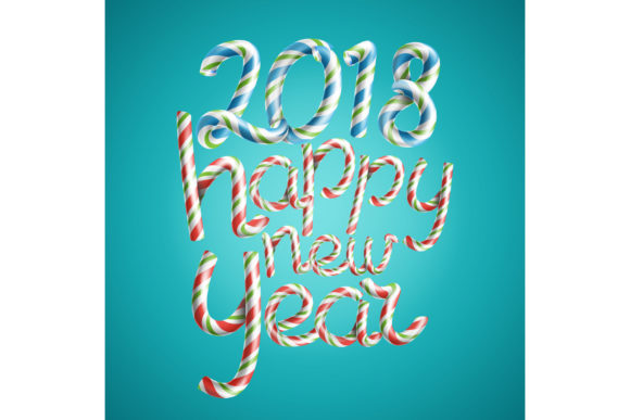 2018 Happy New Year Vector. 3D Sign in: A Practical Guide to Integration and Use
