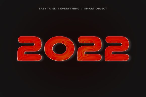 2022 New Year Glossy 3D Text Effect: A Trend That Shaped Visual Communication