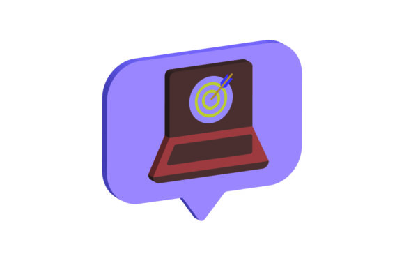 3D Icon Laptop Target: Enhancing User Experience with Visual Clarity