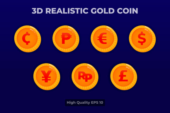 3D Realistic Gold Coin Illustration: A Powerful Visual Tool for Modern Creatives