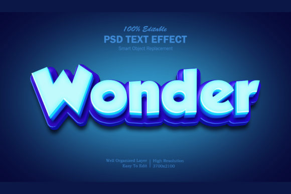 3D Wonder Photoshop Text Effect
