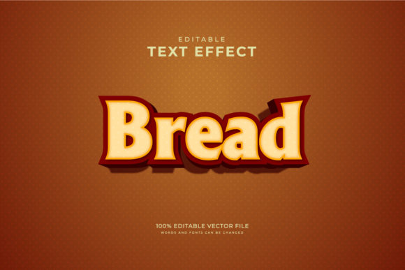 Bread 3D Editable Text Style Effect