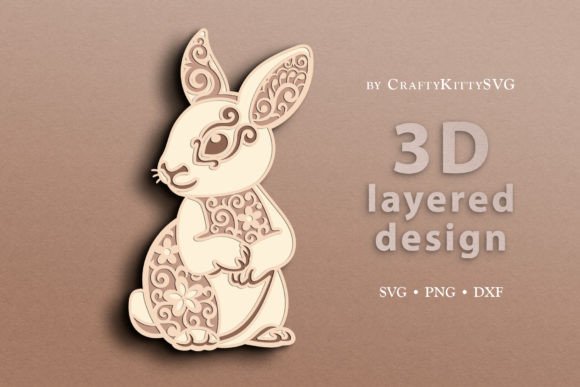 Bunny 3D Laser Cut Template