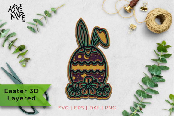 Easter Egg 3D Layered