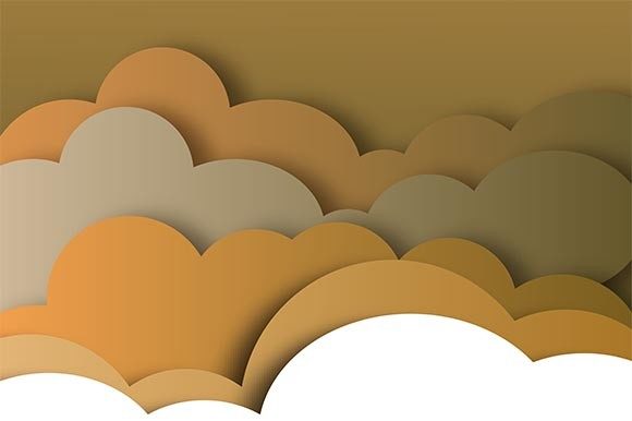 Editable 3D Gray Clouds Paper Cutout: A Versatile Design Element for Modern Projects