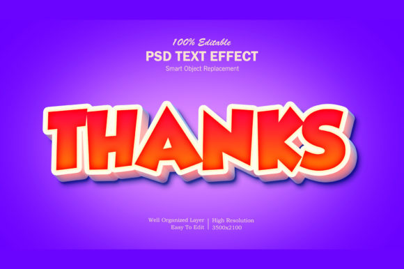 Exploring the Thanks 3D PSD Text Effect