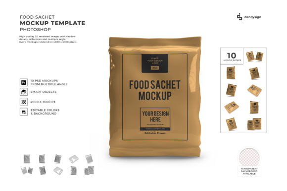 Exploring the Versatility of Food Sachet 3D Mockup Template Bundle