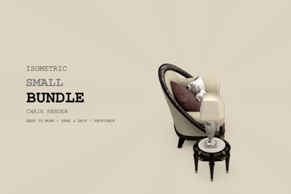 Isometric Armchair 3D Rendering Pac 102