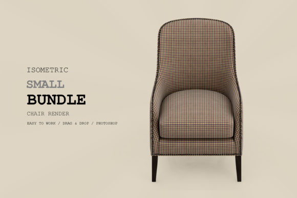 Isometric Armchair 3D Rendering Pack 11