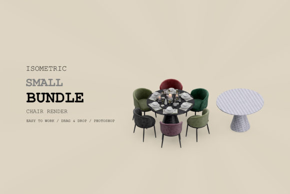 Isometric Armchair 3D Rendering Pack 16: Design Assets for Modern Visuals