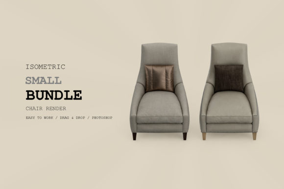 Isometric Armchair 3D Rendering Pack 29 Overview