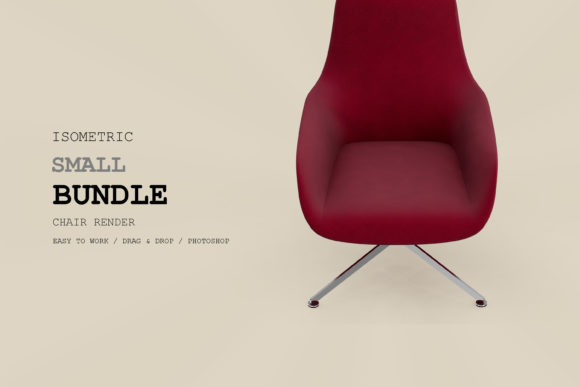 Isometric Armchair 3D Rendering Pack 32 for Modern Design Projects