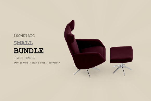 Isometric Armchair 3D Rendering Pack 8 Overview