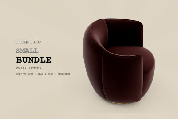 Isometric Armchair 3D Rendering Pack 87