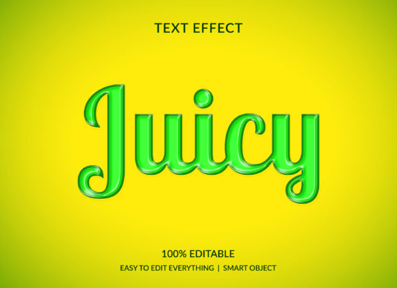 Juicy 3D Lemon Color Style Text Effect