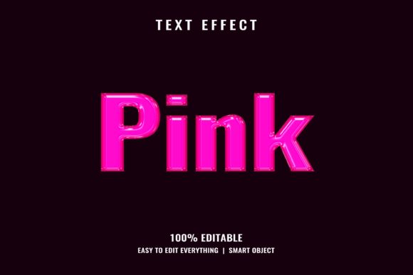Pink 3D Glossy Color Style Text Effect: A Trendy Way to Elevate Your Designs