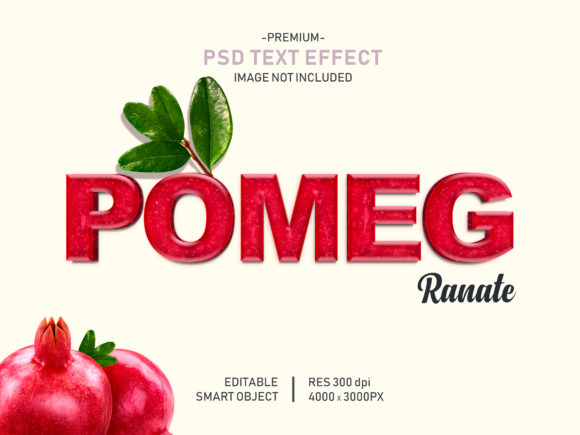 Pomegranate Editable 3D Text Effect: A Creative Tool for Dynamic Design