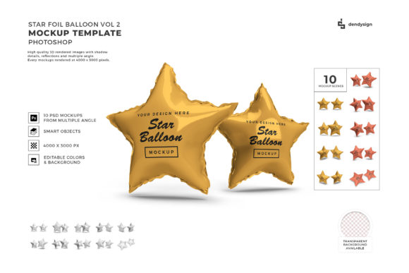 Star Foil Balloon 3D Mockup Bundle 2: A Practical Evaluation for Designers and Event Planners