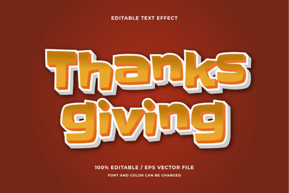Thanksgiving 3D Editable Text Effect: A Creative Tool for Expressive Design